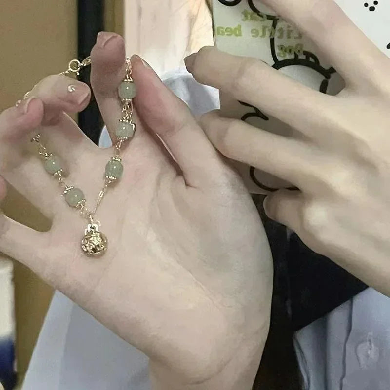 French Vintage Double Layer Oil Dropping Bracelet for Women Bracelet with Temperament Korean Edition Fashion Handicraft