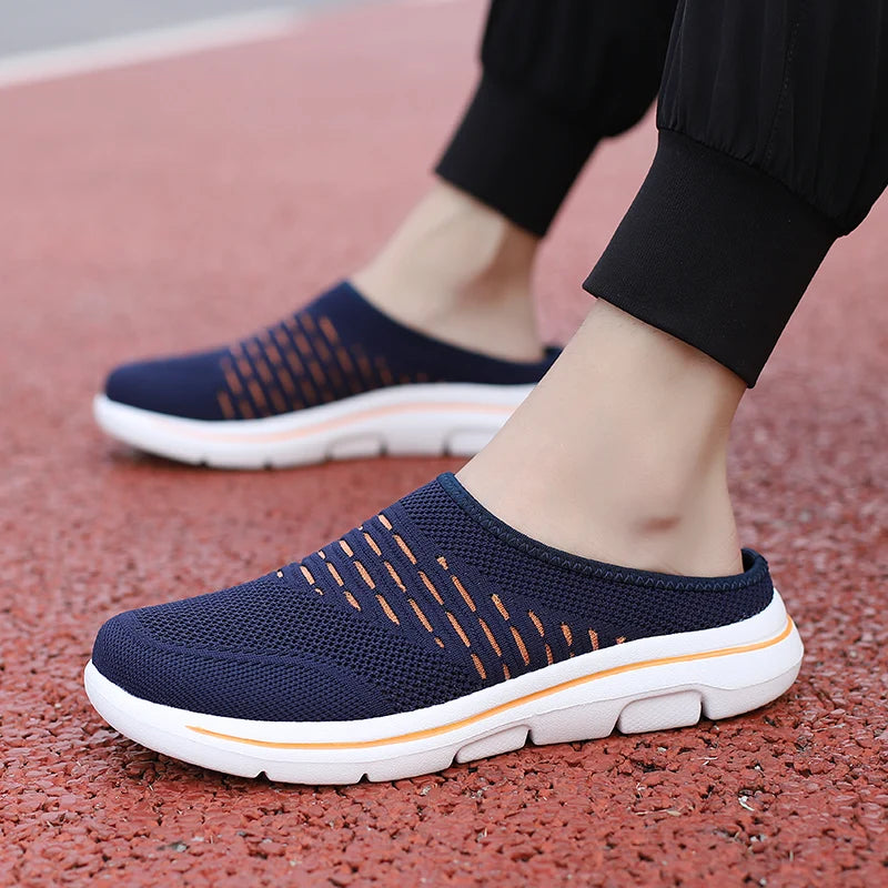 2024 Men Slippers Summer Breathable Home Indoor Slippers Men Thick Bottom Slides Fashion Couple Walking Shoes Chanclas Hombre