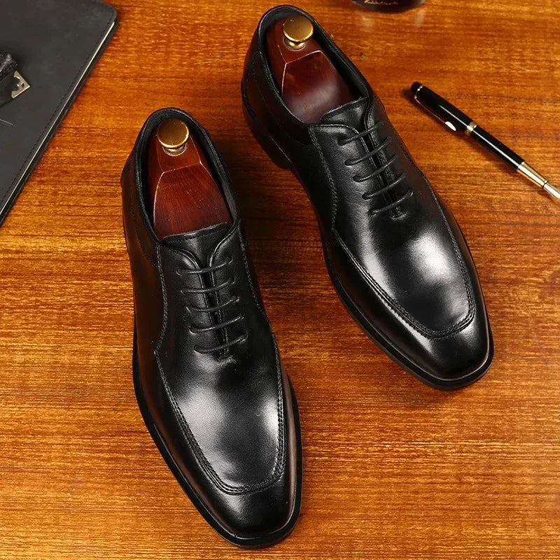 Luxury Men Casual Business Shoes Leather Men Dress Shoes Comfortable Fashion Loafers Shoes for Men Wedding Office Leather Shoes