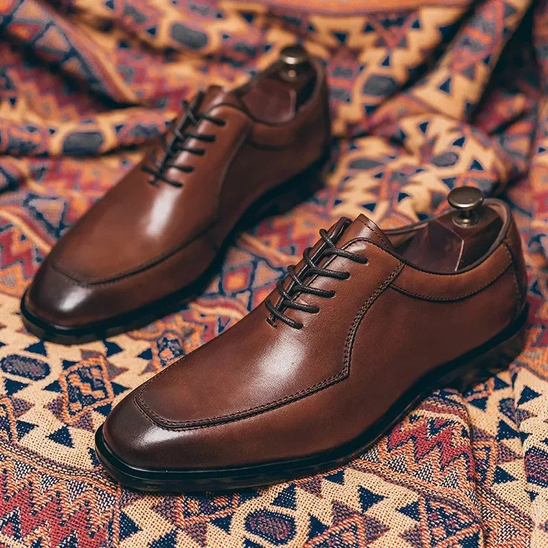 Luxury Men Casual Business Shoes Leather Men Dress Shoes Comfortable Fashion Loafers Shoes for Men Wedding Office Leather Shoes