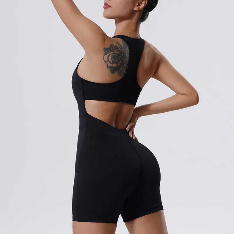 Women's Tracksuit Yoga Set Jumpsuits One Piece Fitness Sportswear Workout Rompers Sportswear Gym Set Workout Clothes For Women