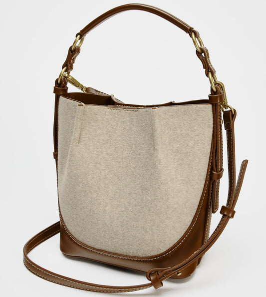 Zara TOPSTITCHED BUCKET BAG
