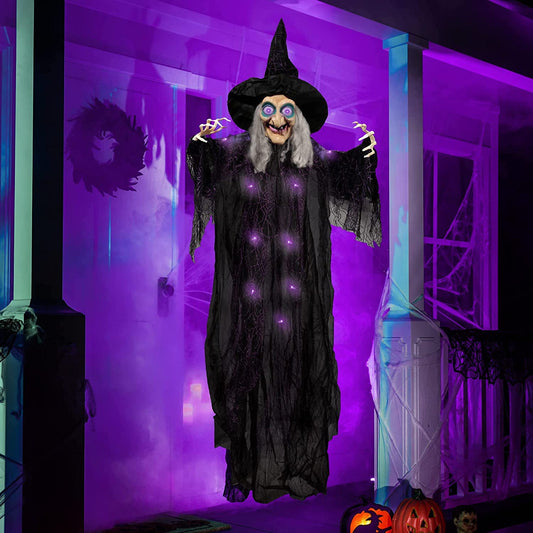 Haunted Woman Shaking Talking LED Hanging Decor