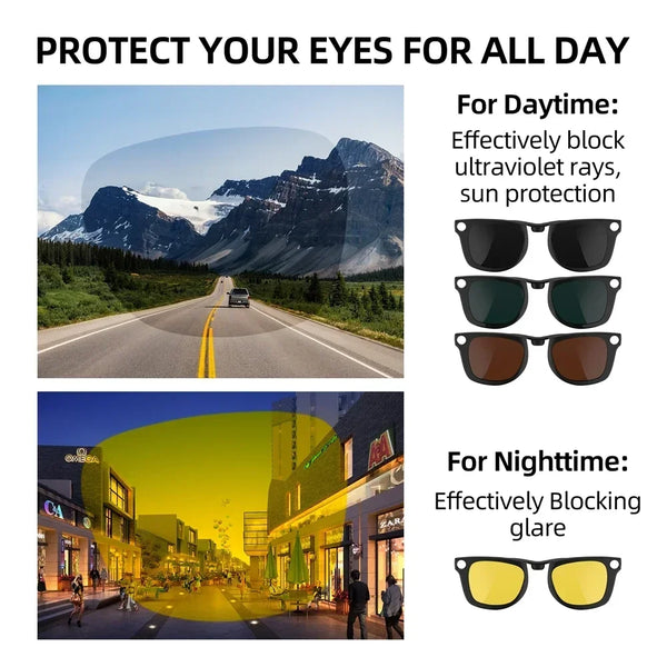 Hibloks For Ray-Ban Meta Wayfarer (Large) RW4008 (Standard) RW4006 Glasses Clip Polarized Sunglasses lenses Anti-Glare
