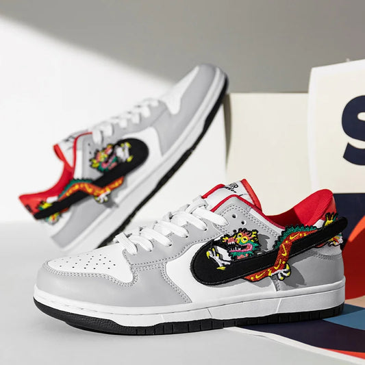 Men's Shoes Spring 2024 New Breathable White Shoes Korean Trendy All-Match Shoes Men's Wear-Resistant Sports Casual Shoes
