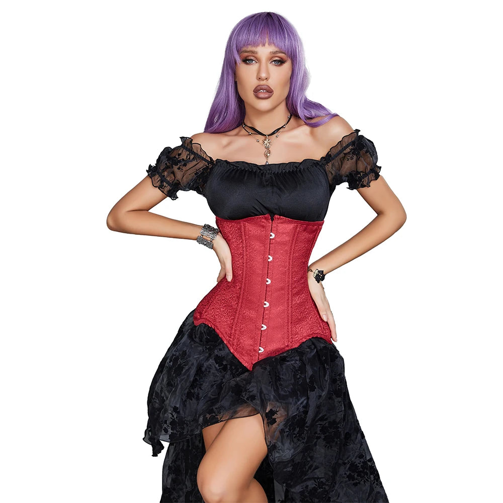 38.5CM Long Torso Underbust Corset Cincher Shapers Steel Bone Waist Trainer Plus Size Underwear Corselet For Women