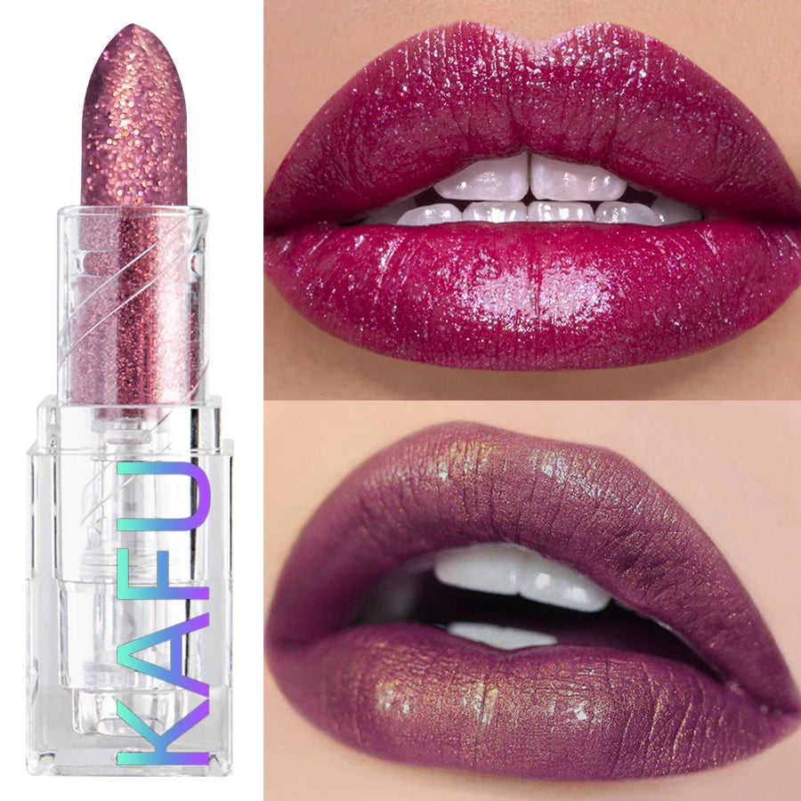 Shimmering Pearlescent Lipstick High Pigment Glittering, Moisturizing Formula - Long-Lasting, Glam Makeup for women Cosmetic