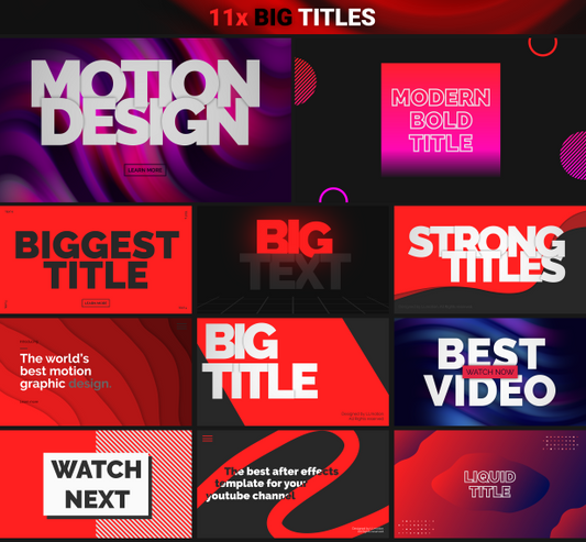 YouTube Motion Graphics Pack